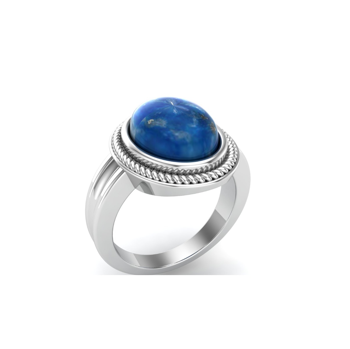 Bague lapis lazuli argent Julia chevalière